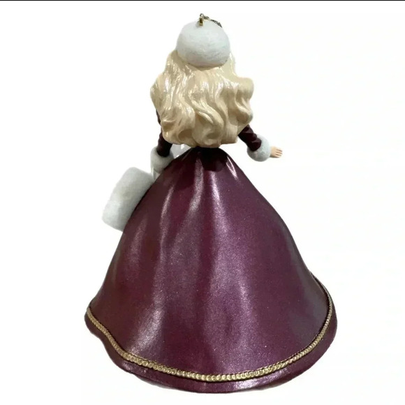 HOLIDAY BARBIE 1996 HALLMARK Ornament Victorian Dress Handcrafted Collector Item - Picture 9 of 13